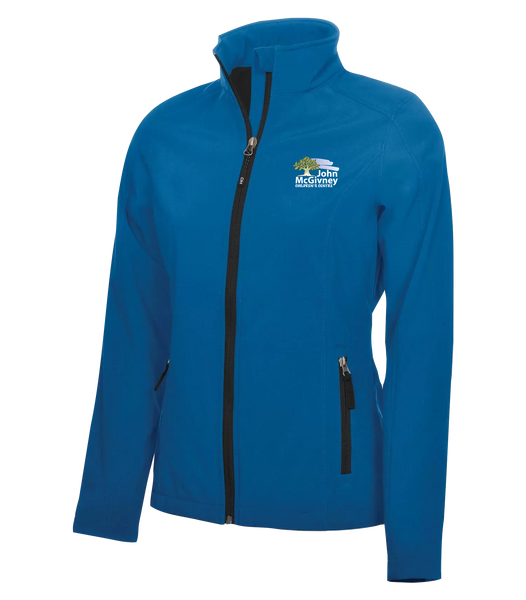 John McGivney Ladies Water Repellent Soft Shell jacket with Embroidered Logo