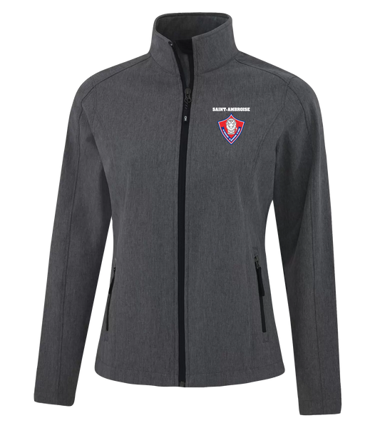 Saint Ambroise Ladies Water Repellent Soft Shell jacket with Embroidered Logo