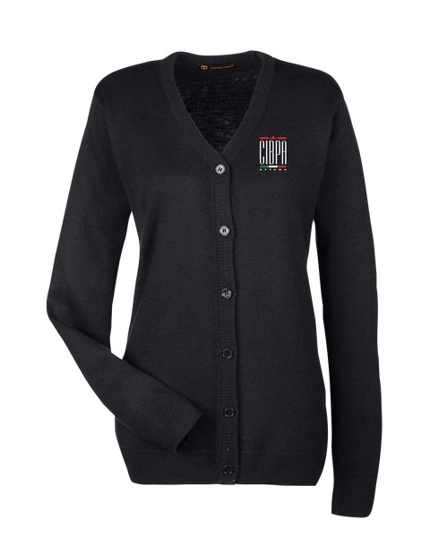 CIBPA Ottawa Ladies' V-Neck Button Cardigan Sweater with Embroidered Logo