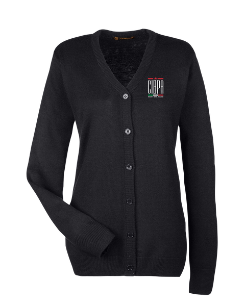 CIBPA Sault Ste. Marie Ladies' V-Neck Button Cardigan Sweater with Embroidered Logo