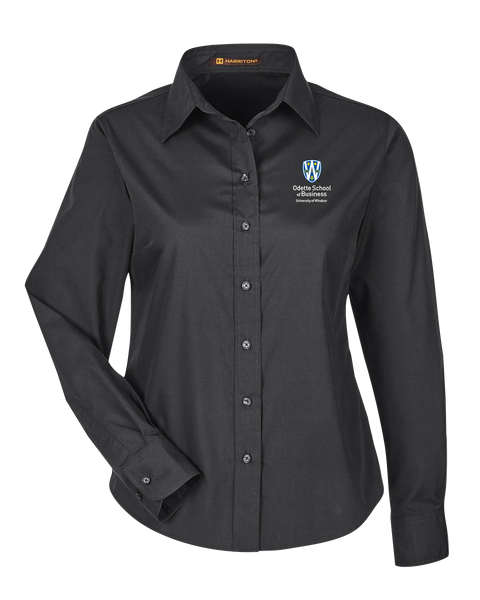 Odette Ladies Essential Poplin with Embroidered Logo