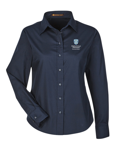 Odette Ladies Essential Poplin with Embroidered Logo