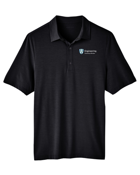 U of W Engineering Mens' Snap-Up Stretch North End Performance Polo with Embroidered Logo