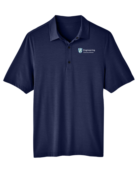 U of W Engineering Mens' Snap-Up Stretch North End Performance Polo with Embroidered Logo