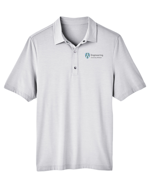 U of W Engineering Mens' Snap-Up Stretch North End Performance Polo with Embroidered Logo