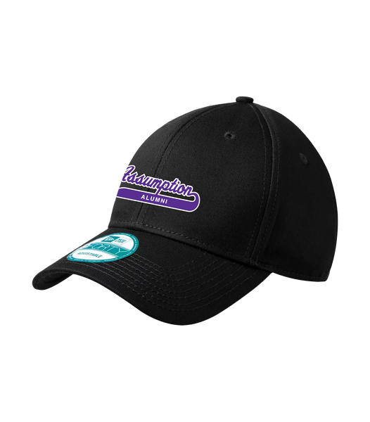 "Assumption Alumni Script" Adult New Era Adjustable Structured Cap with Embroidered Logo