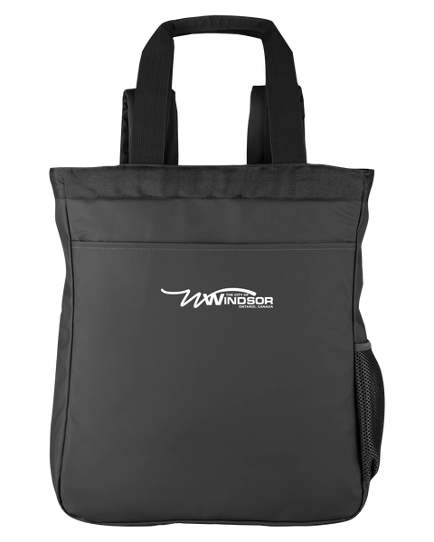 City of Windsor North End Reflective Convertible Laptop Backpack Tote Bag with Printed Logo
