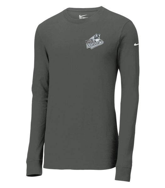 Wolves Staff Adult Nike® Dri-Fit Long Sleeve Tee with Printed Logo