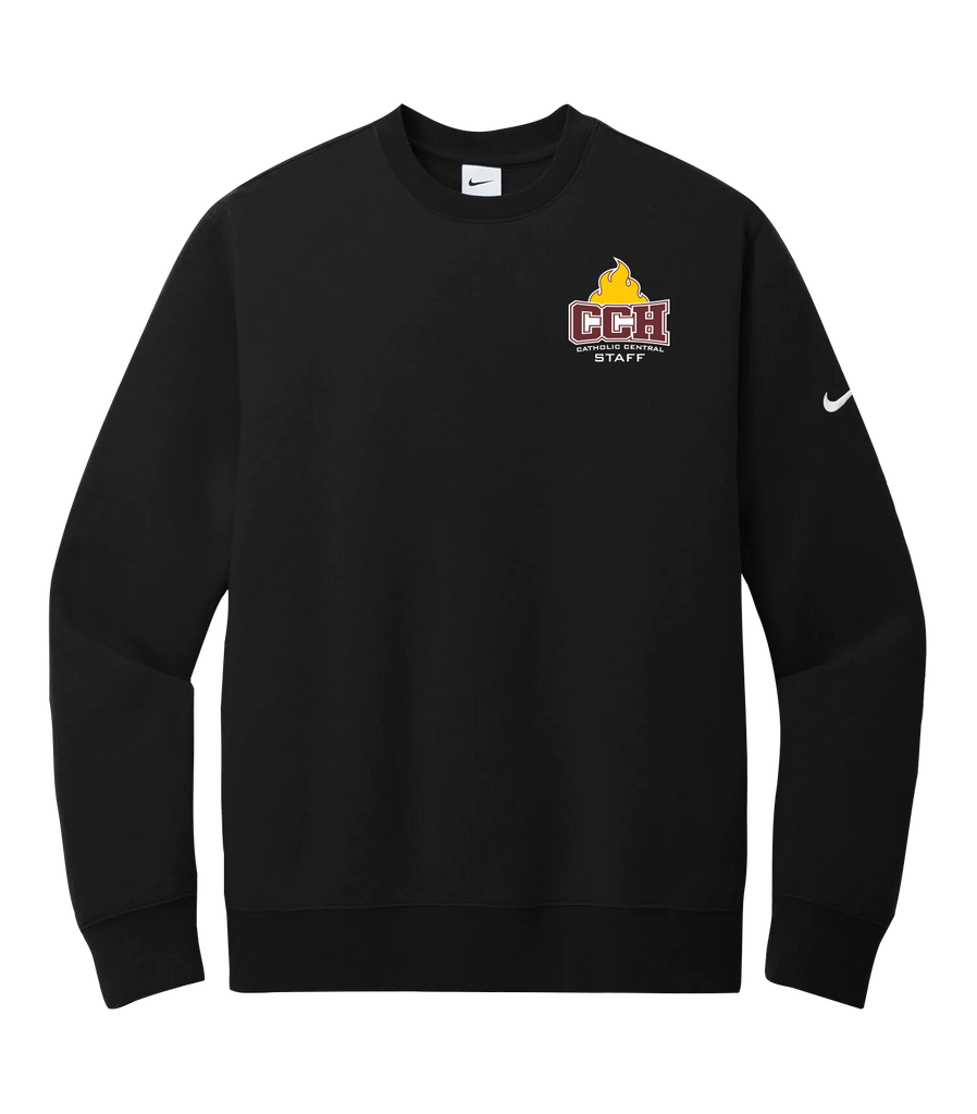 Catholic Central Adult Club Fleece Crewneck with Embroidered Logo