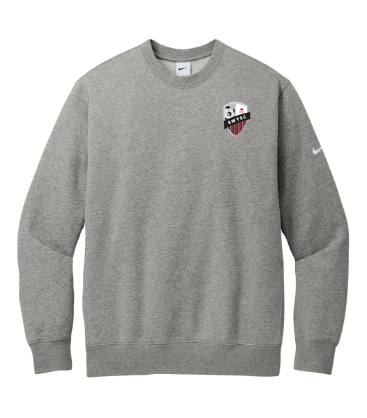 SWYSC Adult Nike Club Fleece Crewneck with Embroidered Logo
