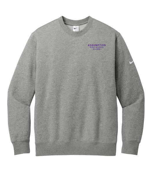 Assumption High School Alumni Adult Nike® Fleece Crewneck Sweatshirt with Left Chest Embroidered Logo