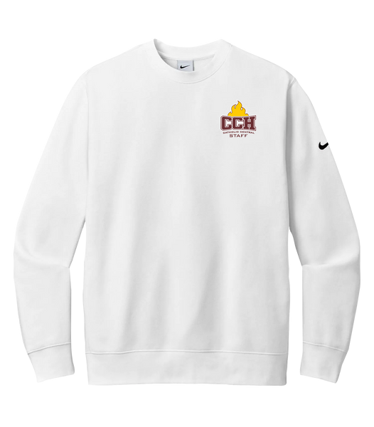 Catholic Central Adult Club Fleece Crewneck with Embroidered Logo