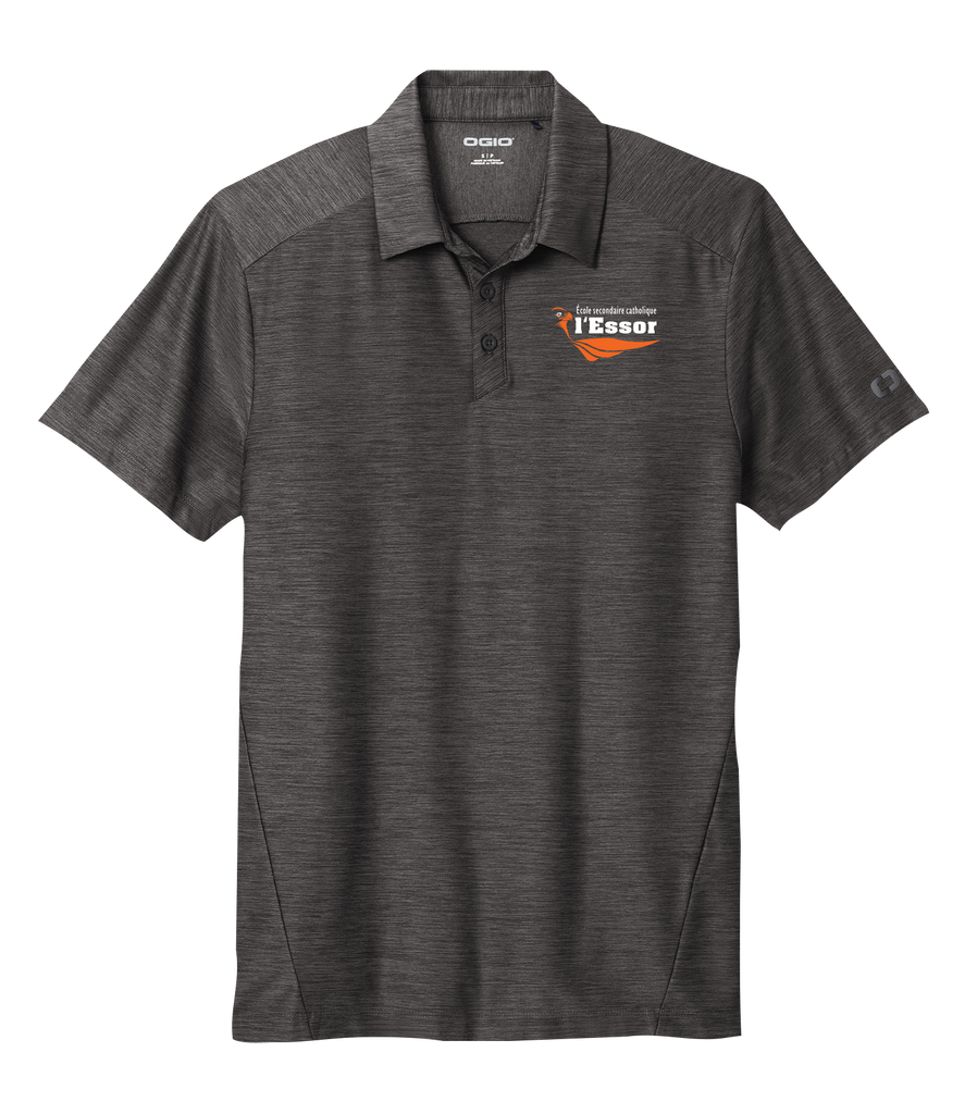 L'Essor Adult Dri-Fit Slate Polo with Embroidered Logo