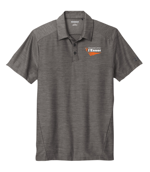 L'Essor Adult Dri-Fit Slate Polo with Embroidered Logo
