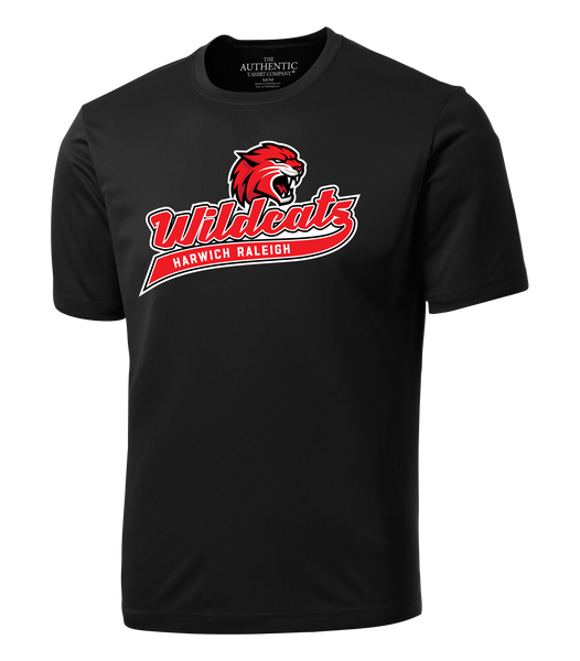 Harwich Raleigh Wildcats Script Adult Dri-Fit T-Shirt with Printed Logo