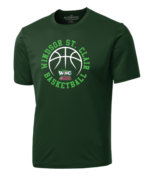 Windsor St. Clair Basketball Ball Adult Dri-Fit T-Shirt with Printed Logo