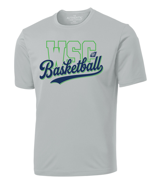 WSC Basketball Script Adult Dri-Fit T-Shirt with Printed Logo