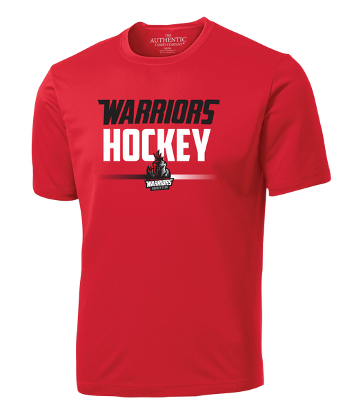 Warriors Hockey Adult Dri-Fit T-Shirt with Printed Logo