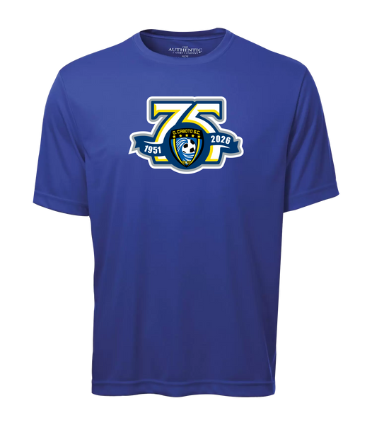 Caboto Soccer Club 75th Anniversary Crest Adult Dri-Fit T-Shirt with Printed Logo