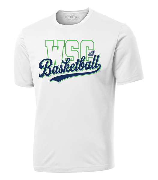 WSC Basketball Script Adult Dri-Fit T-Shirt with Printed Logo