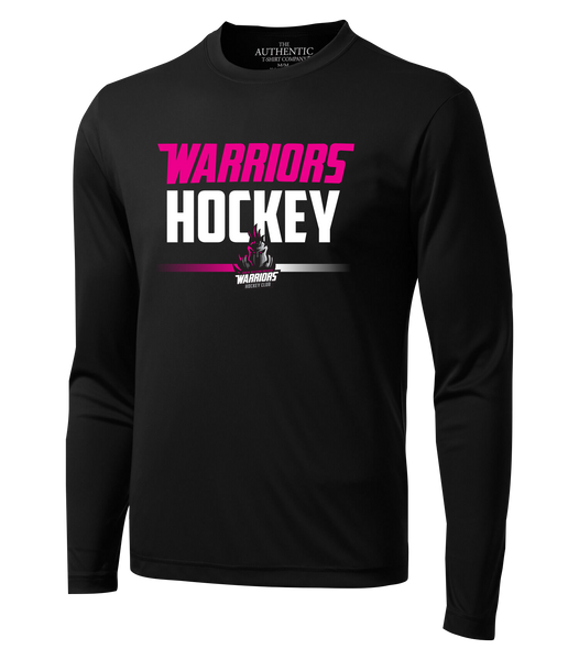 Warrior Hockey Ladies Pink Adult Dri-Fit Long Sleeve with Printed Logo
