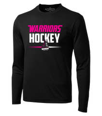 Warrior Hockey Ladies Pink Adult Dri-Fit Long Sleeve with Printed Logo