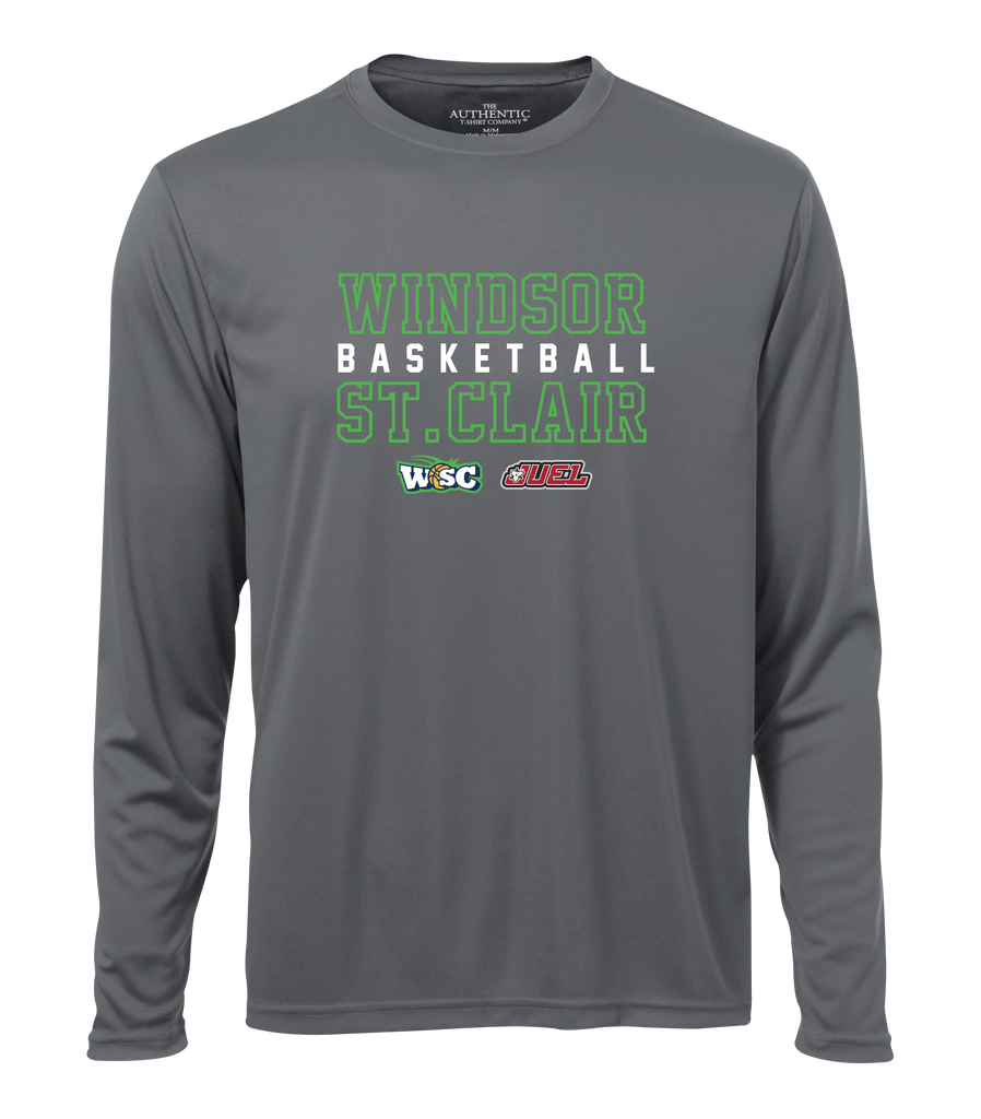 Windsor St. Clair Basketball Block Letters Adult Dri-Fit Long Sleeve with Printed Logo