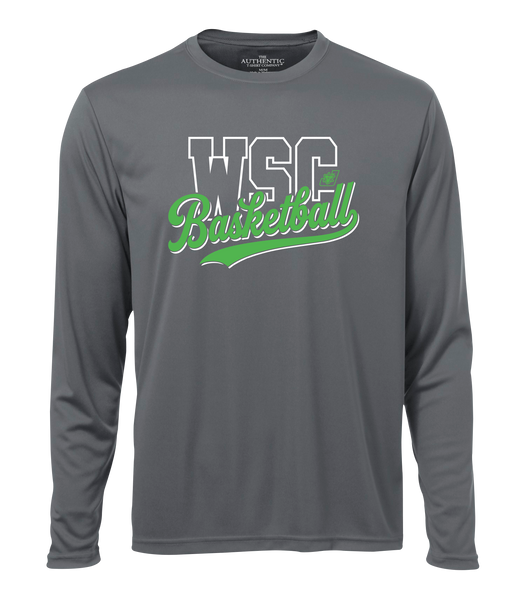 WSC Basketball Script Adult Dri-Fit Long Sleeve with Printed Logo