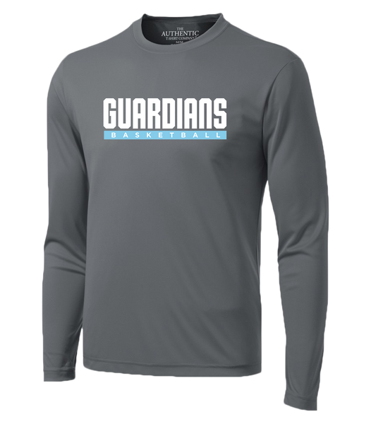 Guardians Basketball Block Letters Youth Dri-Fit Long Sleeve with Printed Logo