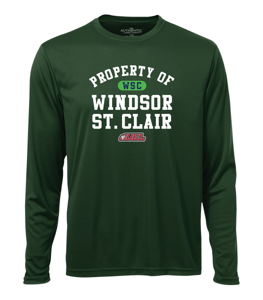 Property of Windsor St. Clair Basketball Adult Dri-Fit Long Sleeve with Printed Logo