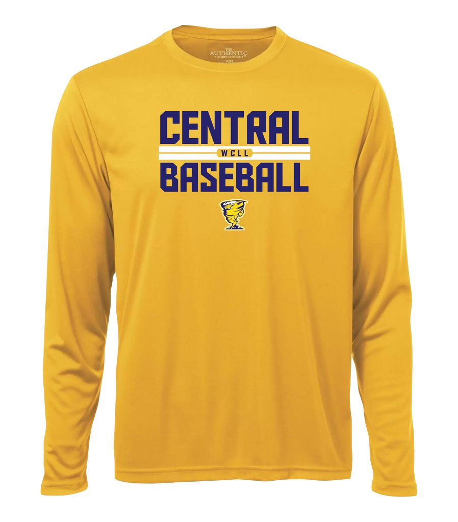 Central Baseball Adult Dri-Fit Long Sleeve with Printed Logo