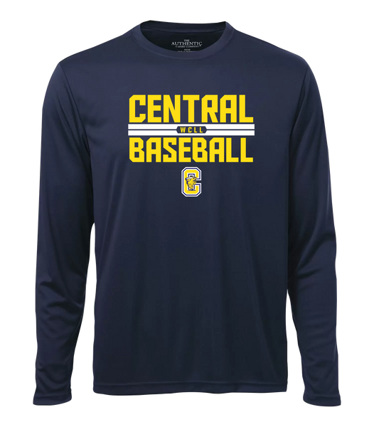 Central Baseball Youth Dri-Fit Long Sleeve with Printed Logo