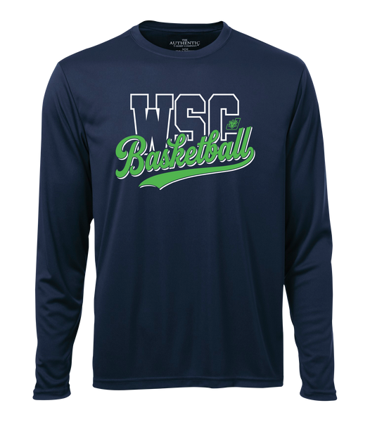 WSC Basketball Script Adult Dri-Fit Long Sleeve with Printed Logo