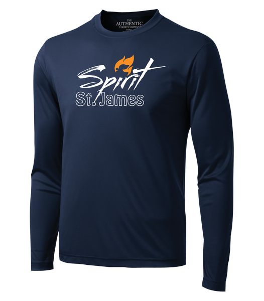 St. James Youth Dri-Fit Long Sleeve with Printed Logo