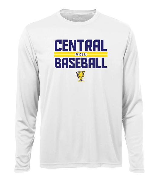 Central Baseball Adult Dri-Fit Long Sleeve with Printed Logo