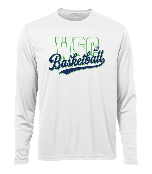 WSC Basketball Script Adult Dri-Fit Long Sleeve with Printed Logo