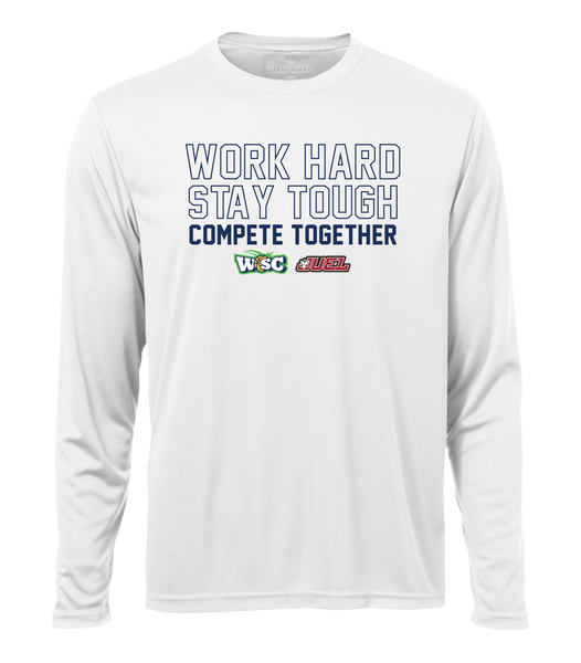 Work Hard, Stay Tough, Compete Together Adult Dri-Fit Long Sleeve with Printed Logo