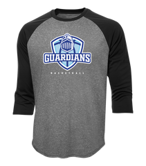 Lasalle Guardians Basketball Adult Two Toned Baseball T-Shirt with Printed Logo