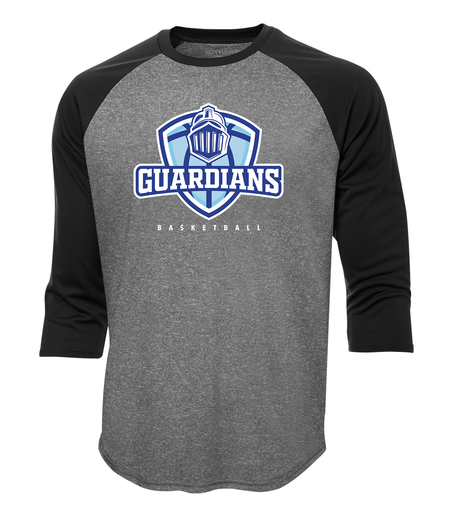 Lasalle Guardians Basketball Youth Two Toned Baseball T-Shirt with Printed Logo