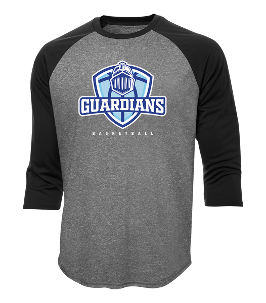 Lasalle Guardians Basketball Youth Two Toned Baseball T-Shirt with Printed Logo