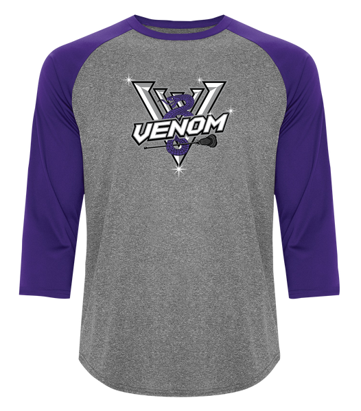 Venom WMSL Youth Two Toned Baseball T-Shirt with Printed Logo