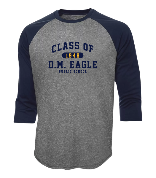 DM Eagle Alumni Adult Dri-Fit Baseball Tee with Printed Logo