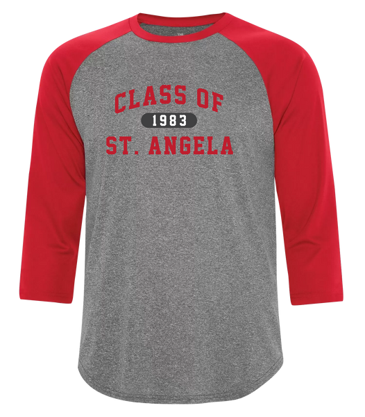 St. Angela Class of 1983 Adult Dri-Fit Baseball Tee with Printed Logo
