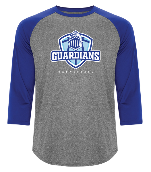 Lasalle Guardians Basketball Youth Two Toned Baseball T-Shirt with Printed Logo