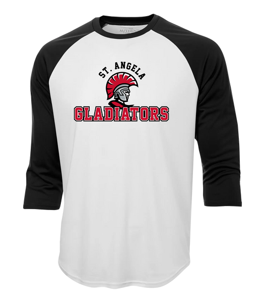 St. Angela Gladiators Adult Dri-Fit Baseball Tee with Printed Logo