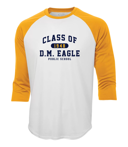 DM Eagle Alumni Adult Dri-Fit Baseball Tee with Printed Logo
