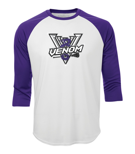Venom WMSL Youth Two Toned Baseball T-Shirt with Printed Logo