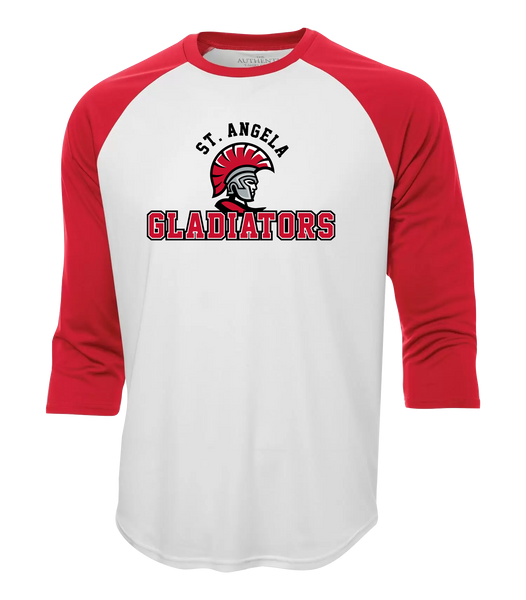 St. Angela Gladiators Adult Dri-Fit Baseball Tee with Printed Logo