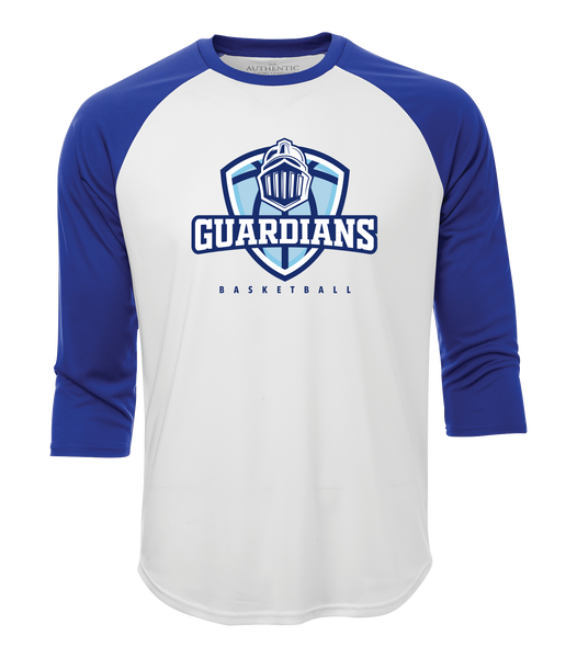 Lasalle Guardians Basketball Youth Two Toned Baseball T-Shirt with Printed Logo