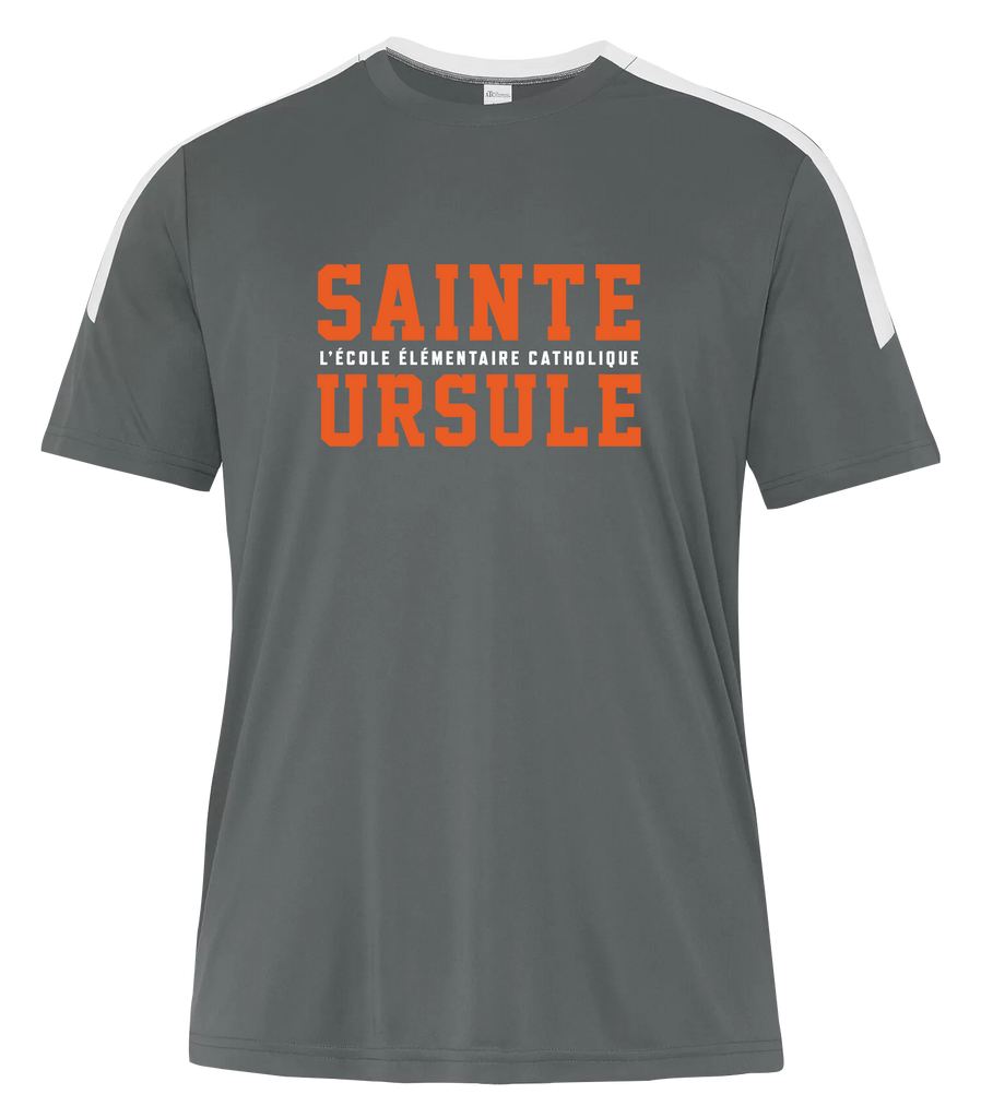 Sainte-Ursule Block Letters Adult Pro-Club T-Shirt with Printed Logo
